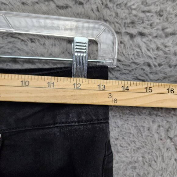 HT Denim Jeans Womens 5 Black Stretch Hi Rise Super Skinny - Picture 5 of 12